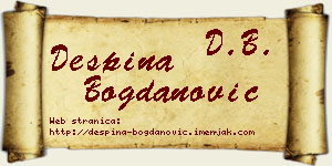 Despina Bogdanović vizit kartica